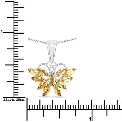 1.32 Carat Genuine Citrine .925 Sterling Silver Pendant Bids.com