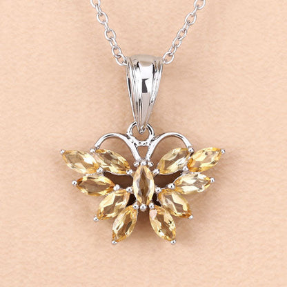1.32 Carat Genuine Citrine .925 Sterling Silver Pendant Bids.com