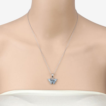 1.76 Carat Genuine Swiss Blue Topaz .925 Sterling Silver Pendant Bids.com