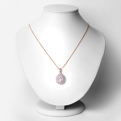 4.26 Carat Genuine Kunzite and White Topaz .925 Sterling Silver Pendant Bids.com