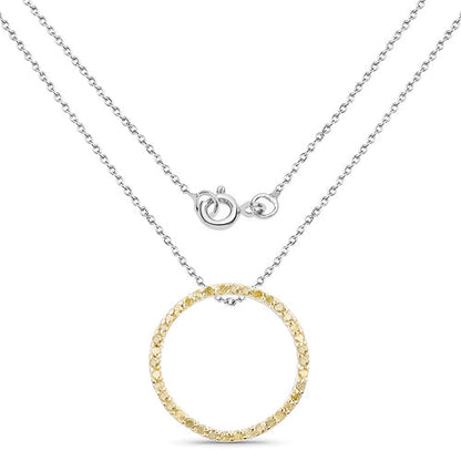 0.30 Carat Genuine Diamond Yellow .925 Sterling Silver Pendant Bids.com