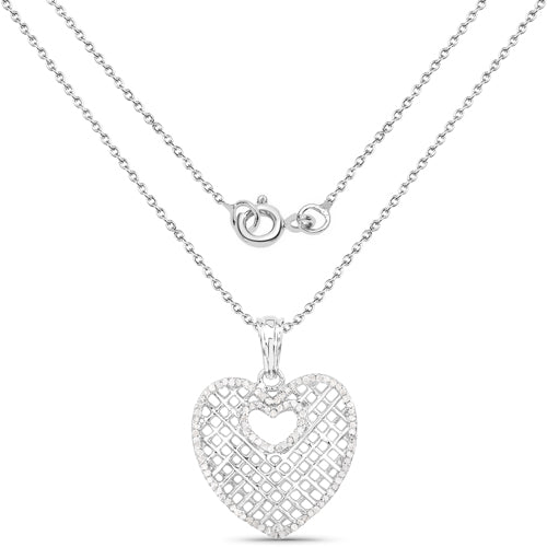 0.52 Carat Genuine White Diamond .925 Sterling Silver Pendant Bids.com