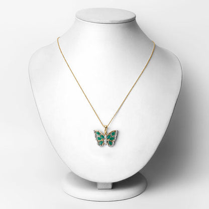1.91 Carat Genuine Emerald and White Zircon .925 Sterling Silver Pendant Bids.com