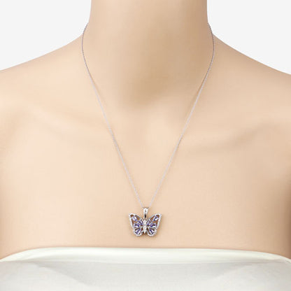 1.75 Carat Genuine Tanzanite and White Zircon .925 Sterling Silver Pendant Bids.com