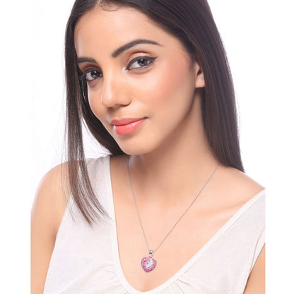 2.65 Carat Genuine Ruby and White Sapphire .925 Sterling Silver Pendant Bids.com
