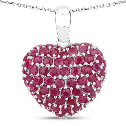 8.58 Carat Genuine Ruby .925 Sterling Silver Pendant Bids.com