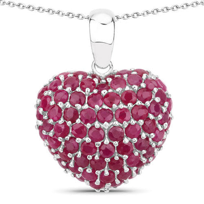 8.58 Carat Genuine Ruby .925 Sterling Silver Pendant Bids.com