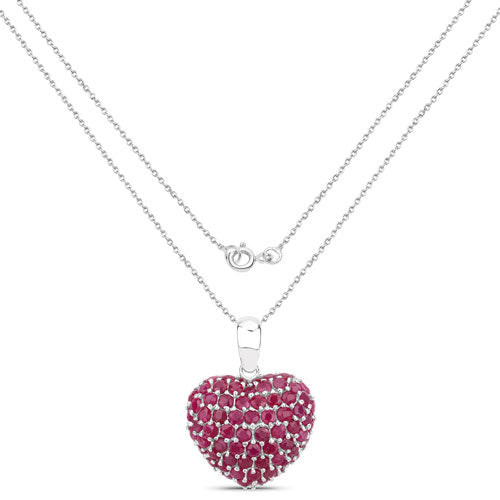8.58 Carat Genuine Ruby .925 Sterling Silver Pendant Bids.com