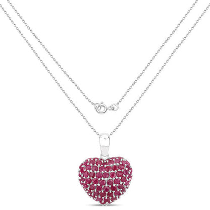 8.58 Carat Genuine Ruby .925 Sterling Silver Pendant Bids.com