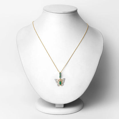 0.72 Carat Genuine Emerald and White Zircon .925 Sterling Silver Pendant Bids.com