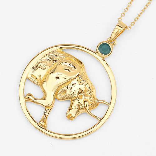 0.23 Carat Genuine Emerald .925 Sterling Silver Pendant Bids.com