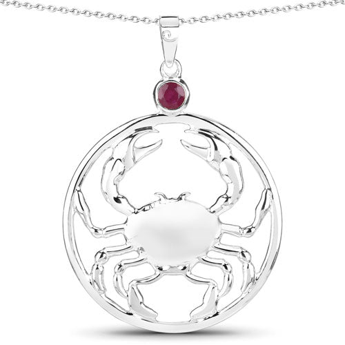 0.33 Carat Genuine Ruby .925 Sterling Silver Pendant Bids.com