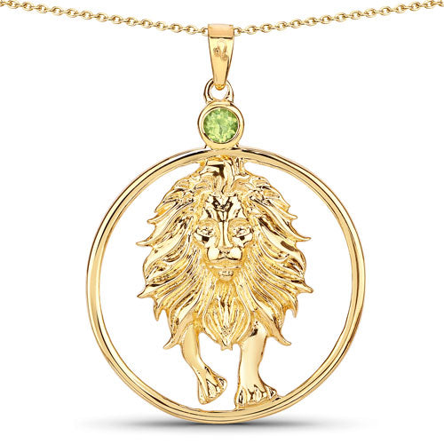 0.24 Carat Genuine Peridot .925 Sterling Silver Pendant Bids.com