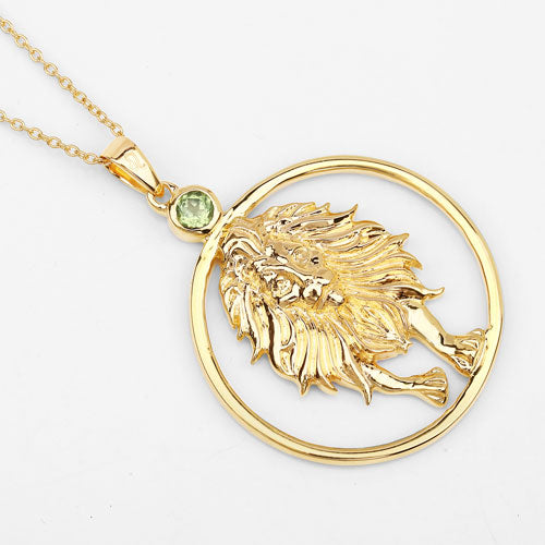 0.24 Carat Genuine Peridot .925 Sterling Silver Pendant Bids.com