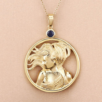 0.27 Carat Genuine Blue Sapphire .925 Sterling Silver Pendant Bids.com