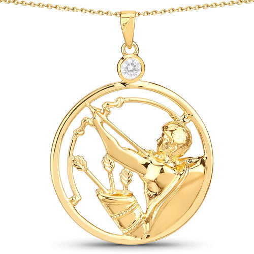 0.33 Carat Genuine White Zircon .925 Sterling Silver Pendant Bids.com