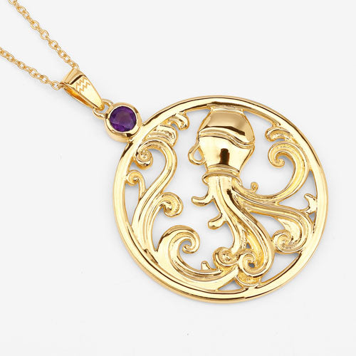 0.24 Carat Genuine Amethyst .925 Sterling Silver Pendant Bids.com