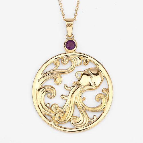 0.24 Carat Genuine Amethyst .925 Sterling Silver Pendant Bids.com