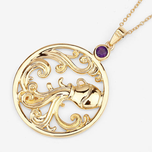 0.24 Carat Genuine Amethyst .925 Sterling Silver Pendant Bids.com