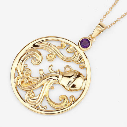 0.24 Carat Genuine Amethyst .925 Sterling Silver Pendant Bids.com