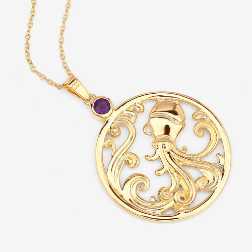 0.24 Carat Genuine Amethyst .925 Sterling Silver Pendant Bids.com