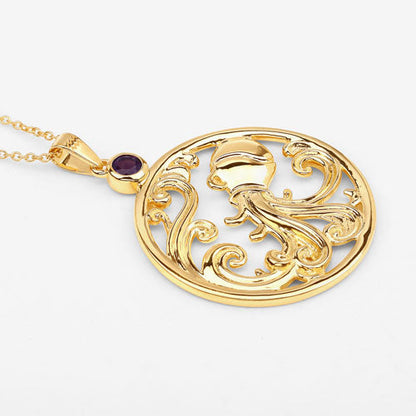 0.24 Carat Genuine Amethyst .925 Sterling Silver Pendant Bids.com
