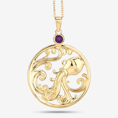 0.24 Carat Genuine Amethyst .925 Sterling Silver Pendant Bids.com