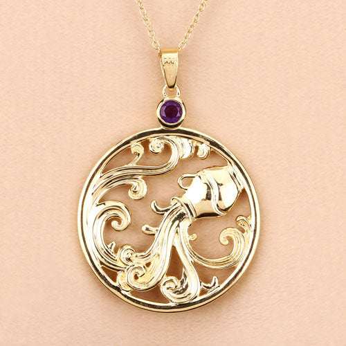 0.24 Carat Genuine Amethyst .925 Sterling Silver Pendant Bids.com