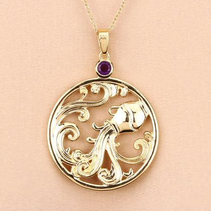 0.24 Carat Genuine Amethyst .925 Sterling Silver Pendant Bids.com