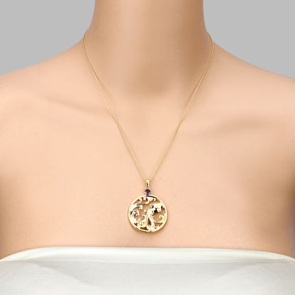 0.24 Carat Genuine Amethyst .925 Sterling Silver Pendant Bids.com