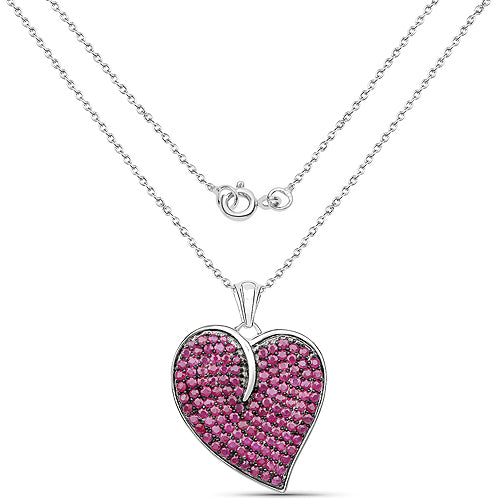 4.98 Carat Genuine Ruby .925 Sterling Silver Pendant Bids.com