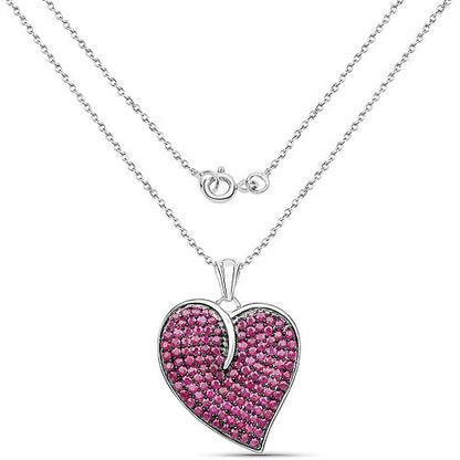 4.98 Carat Genuine Ruby .925 Sterling Silver Pendant Bids.com