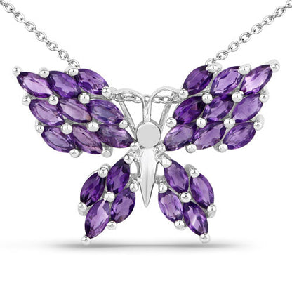 3.90 Carat Genuine Amethyst .925 Sterling Silver Pendant Bids.com