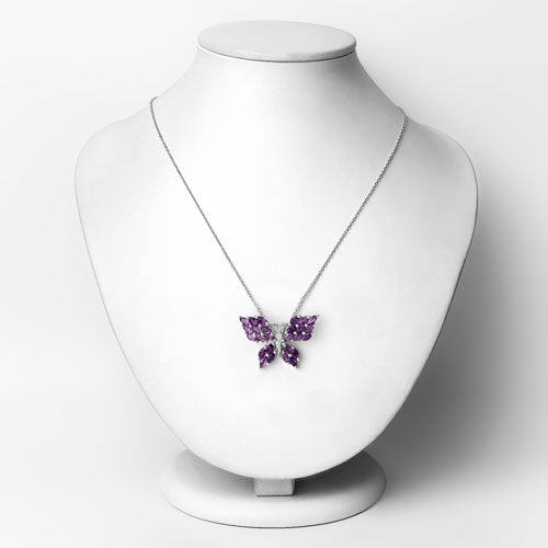 3.90 Carat Genuine Amethyst .925 Sterling Silver Pendant Bids.com
