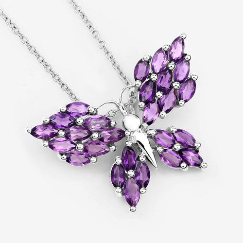 3.90 Carat Genuine Amethyst .925 Sterling Silver Pendant Bids.com