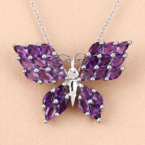 3.90 Carat Genuine Amethyst .925 Sterling Silver Pendant Bids.com