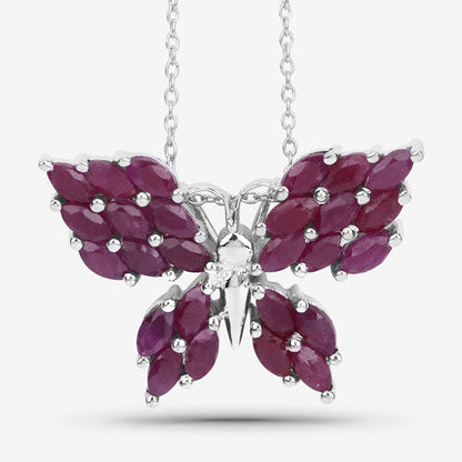 3.12 Carat Genuine Ruby .925 Sterling Silver Pendant Bids.com