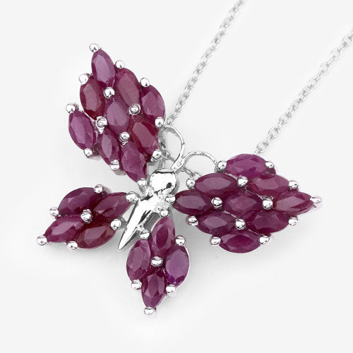 3.12 Carat Genuine Ruby .925 Sterling Silver Pendant Bids.com