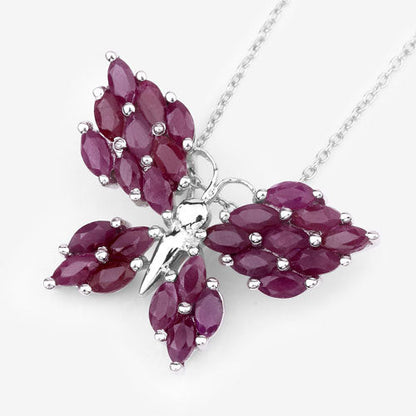 3.12 Carat Genuine Ruby .925 Sterling Silver Pendant Bids.com
