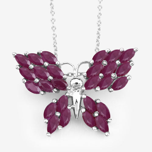 3.12 Carat Genuine Ruby .925 Sterling Silver Pendant Bids.com