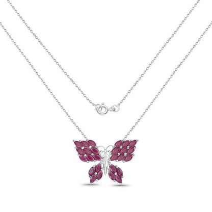 3.12 Carat Genuine Ruby .925 Sterling Silver Pendant Bids.com