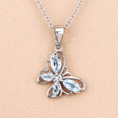 0.78 Carat Genuine Blue Topaz .925 Sterling Silver Pendant Bids.com