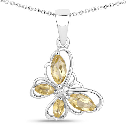 0.62 Carat Genuine Citrine .925 Sterling Silver Pendant Bids.com