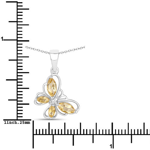 0.62 Carat Genuine Citrine .925 Sterling Silver Pendant Bids.com