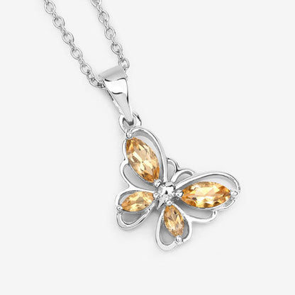 0.62 Carat Genuine Citrine .925 Sterling Silver Pendant Bids.com