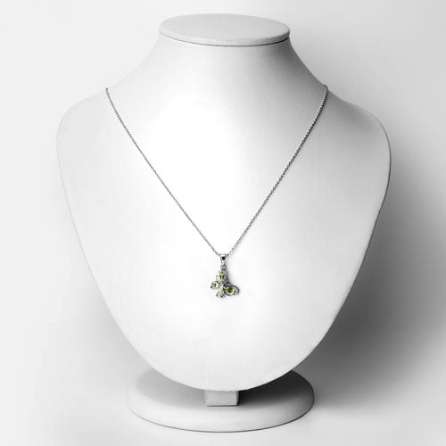 0.64 Carat Genuine Peridot .925 Sterling Silver Pendant Bids.com