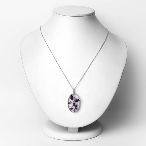 2.12 Carat Genuine Amethyst .925 Sterling Silver Pendant Bids.com