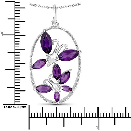 2.12 Carat Genuine Amethyst .925 Sterling Silver Pendant Bids.com