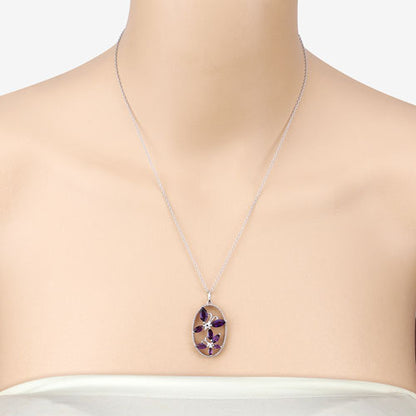 2.12 Carat Genuine Amethyst .925 Sterling Silver Pendant Bids.com