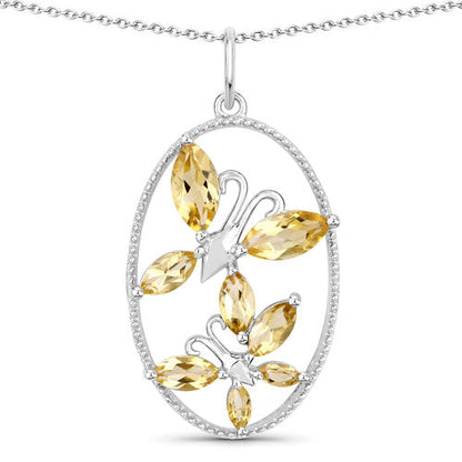 2.30 Carat Genuine Citrine .925 Sterling Silver Pendant Bids.com